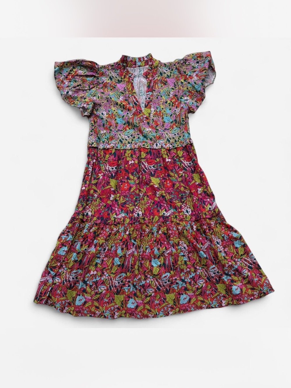 Ivy Jane Boho Chic Floral Dress Small NEW